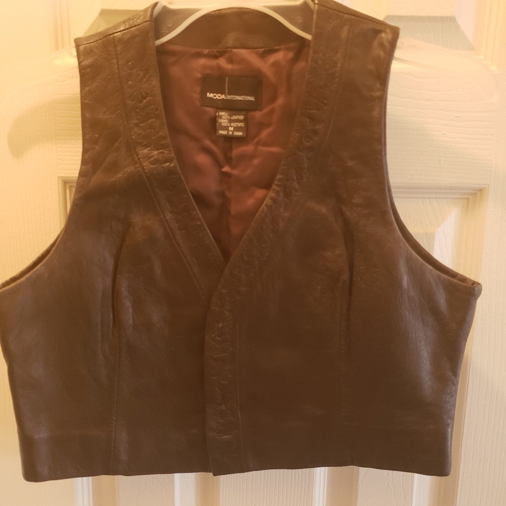 Leather vest